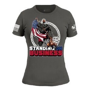 Grunt Style Black Gray June Club Eagle Stand On Business T-Shirt